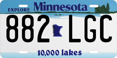 MN license plate 882LGC