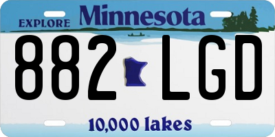 MN license plate 882LGD