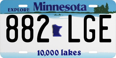 MN license plate 882LGE