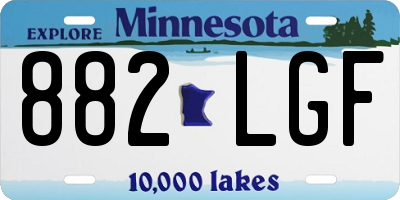 MN license plate 882LGF