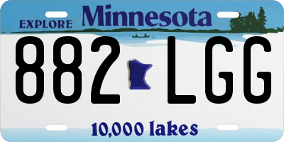 MN license plate 882LGG