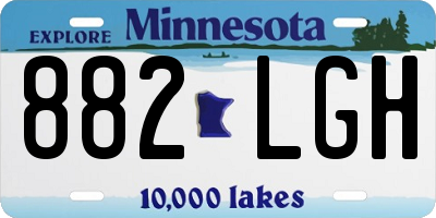 MN license plate 882LGH
