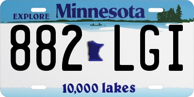 MN license plate 882LGI