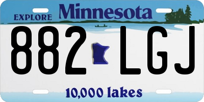 MN license plate 882LGJ
