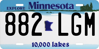 MN license plate 882LGM