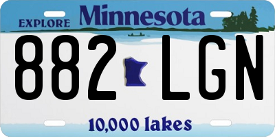 MN license plate 882LGN
