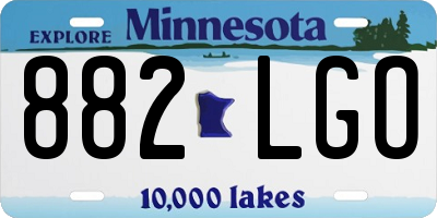 MN license plate 882LGO