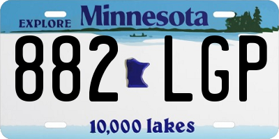 MN license plate 882LGP