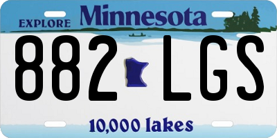 MN license plate 882LGS