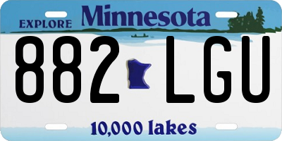 MN license plate 882LGU