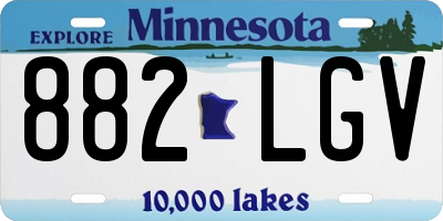 MN license plate 882LGV