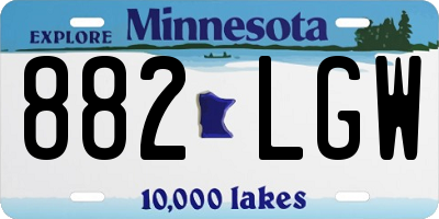 MN license plate 882LGW