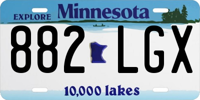 MN license plate 882LGX