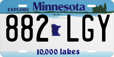 MN license plate 882LGY