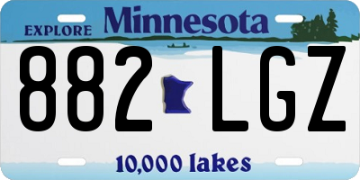 MN license plate 882LGZ