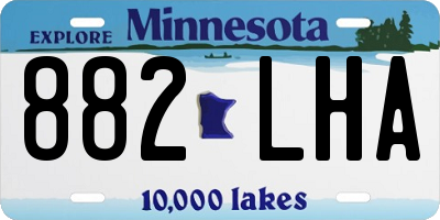 MN license plate 882LHA