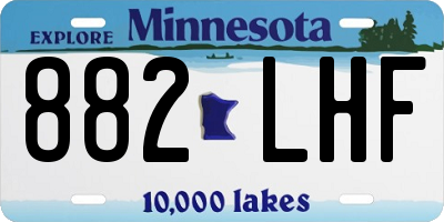 MN license plate 882LHF