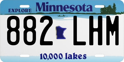 MN license plate 882LHM