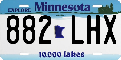 MN license plate 882LHX