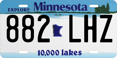 MN license plate 882LHZ