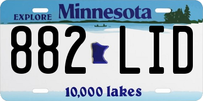 MN license plate 882LID