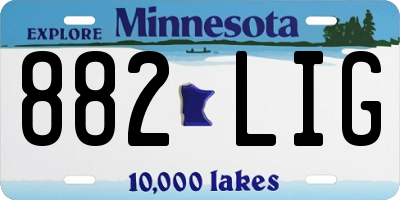 MN license plate 882LIG