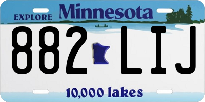 MN license plate 882LIJ