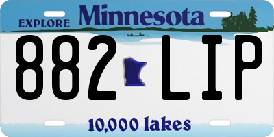 MN license plate 882LIP