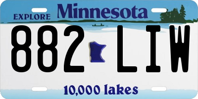 MN license plate 882LIW