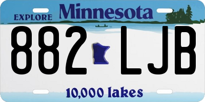 MN license plate 882LJB