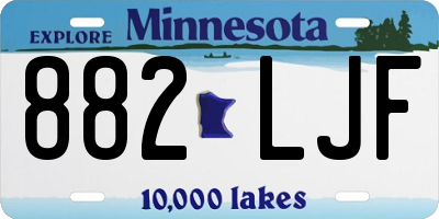 MN license plate 882LJF