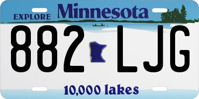 MN license plate 882LJG