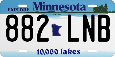 MN license plate 882LNB