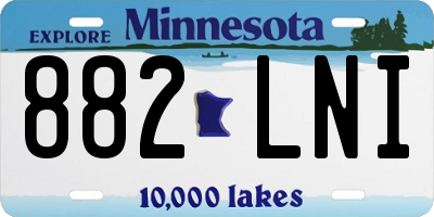 MN license plate 882LNI
