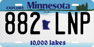 MN license plate 882LNP