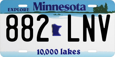 MN license plate 882LNV