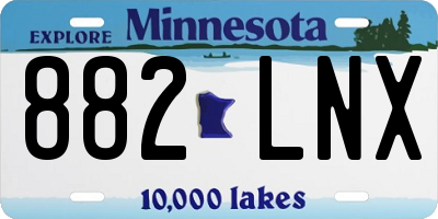MN license plate 882LNX