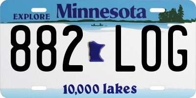 MN license plate 882LOG
