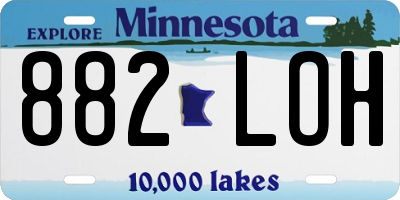 MN license plate 882LOH