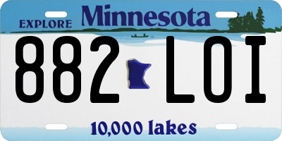 MN license plate 882LOI