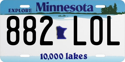 MN license plate 882LOL