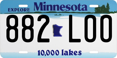 MN license plate 882LOO