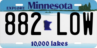 MN license plate 882LOW
