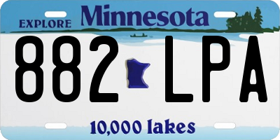 MN license plate 882LPA