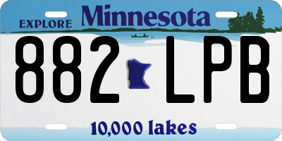 MN license plate 882LPB