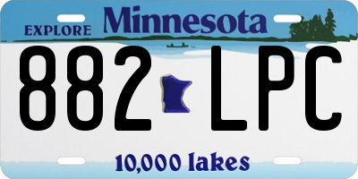 MN license plate 882LPC