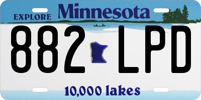MN license plate 882LPD