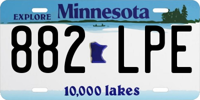 MN license plate 882LPE