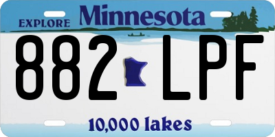 MN license plate 882LPF