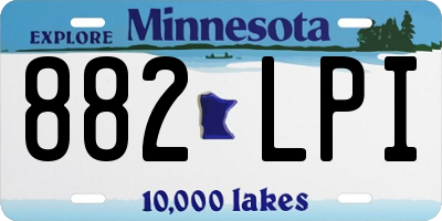 MN license plate 882LPI